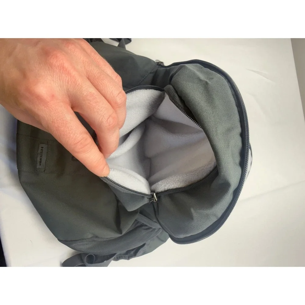 Under Armour Hustle Lite Backpack Grey UA Storm Water Repellent Laptop‎ Bag